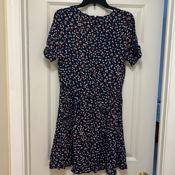 NWOT Madewell Navy Blue Flower Dress-Size 10 - Picture 7 of 16